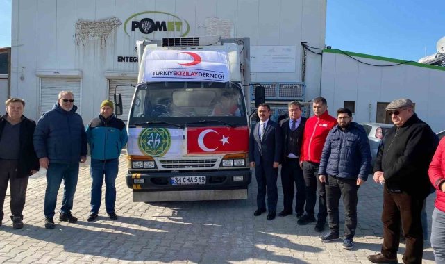 Çanakkale'den deprem bölgesine 4 bin 150 kilogram et gönderildi