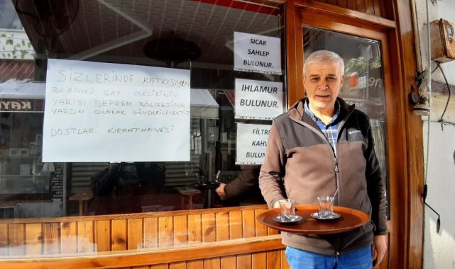 Çay ocağı işleten esnaftan deprem bölgesine destek