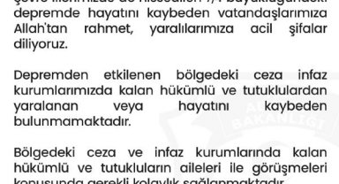 Ceza ve Tevkifevleri Genel Müdürlüğü: Hükümlü ve tutuklulardan yaralanan yok
