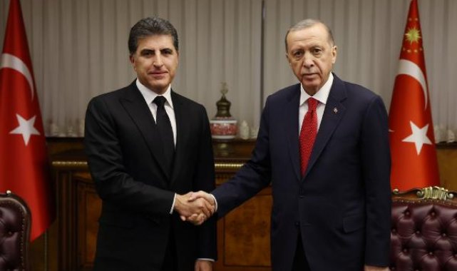 Cumhurbaşkanı Erdoğan, IKBY Başkanı Neçirvan Barzani'yi kabul etti