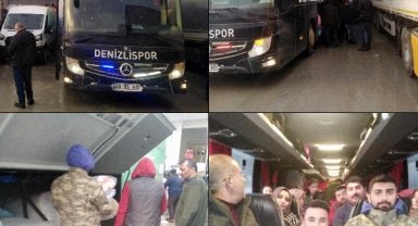 Denizlispor'un otobüsü deprem bölgesinde