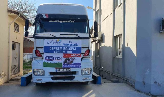 Deprem bölgesine Aydın'dan yem desteği