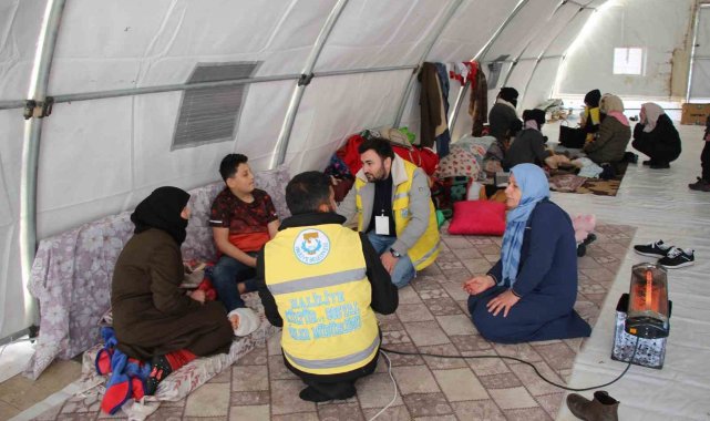 Depremden etkilenen vatandaşlara psikolojik destek sürüyor