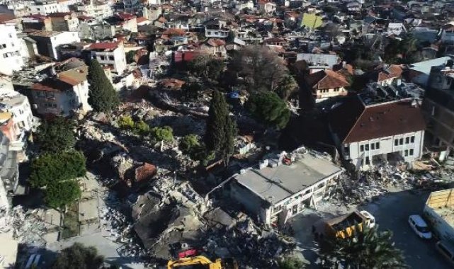 Depremin büyük yıkıma yol açtığı Hatay, havadan görüntülendi