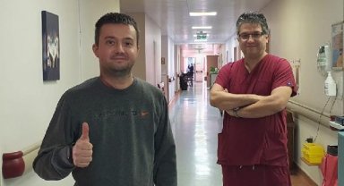 Doktorunun doğum gününde, yeni akciğeriyle yeniden doğdu