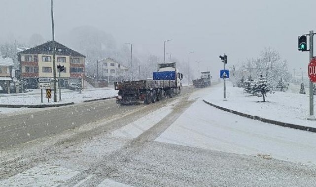 Düzce'de kar yağışı