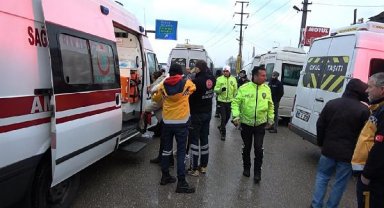 Düzce'de zincirleme kaza: 15 işçi yaralı