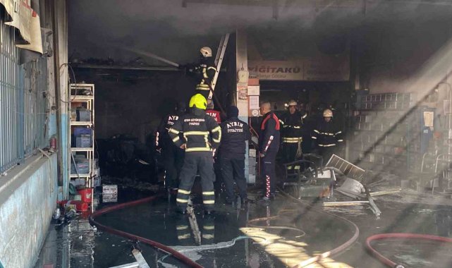Elektrikli ısıtıcıdan çıkan yangın iş yerini kullanılamaz hale getirdi