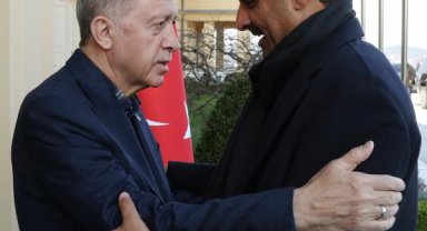 Erdoğan, Katar Emiri Şeyh Temim Bin Hamad Al Sani ile görüşüyor-1
