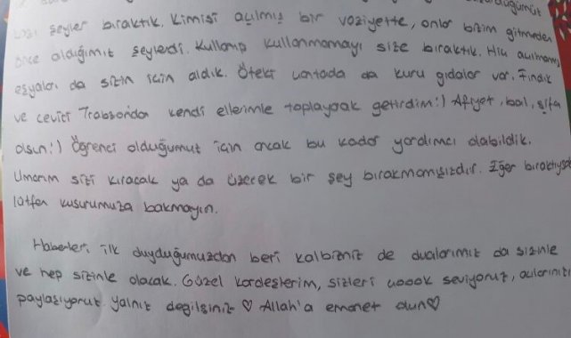Eskişehir'de üniversiteliler depremzedeler için masalarını dolu bıraktı