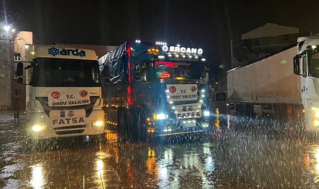 Fatsa, deprem bölgesi için tek yürek oldu