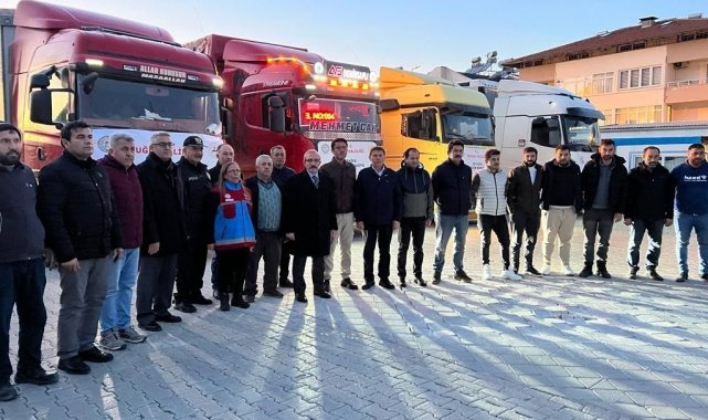 Fethiye'den deprem bölgesine 19 tır yardım gönderildi