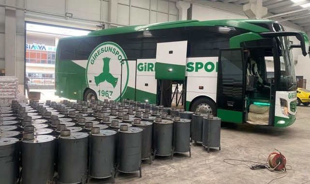 Giresunspor takım otobüsü afet bölgesine hareket etti