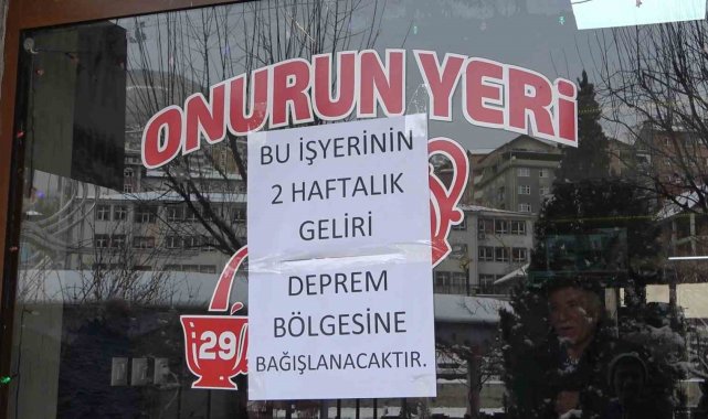 Gümüşhaneli esnaf 2 haftalık gelirini deprem bölgesine bağışlayacak