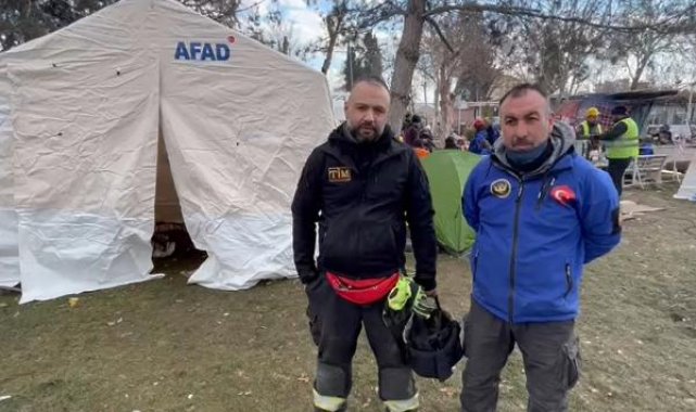 Gurbetçi itfaiyeci, bu kez deprem bölgesinde hayat kurtarıyor