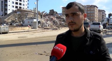 Hatay- Üzerine enkaz devrilen mobil baz istasyonu hasar gördü 