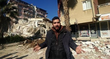 Hatay'da 100 kişinin oturduğu binanın enkazı için 'vinç' talebi