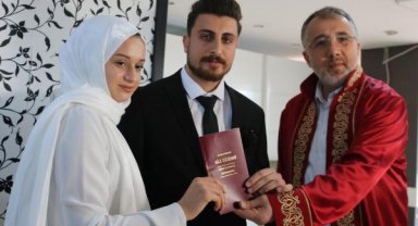 Hataylı depremzede çift, Nevşehir'de evlendi