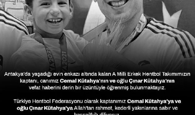 Hentbol Milli Takım Kaptanı Cemal Kütahya ve oğlu yaşamını yitirdi