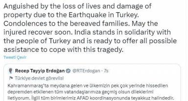 Hindistan Başbakanı: Mümkün olan her türlü yardımı sunmaya hazırız