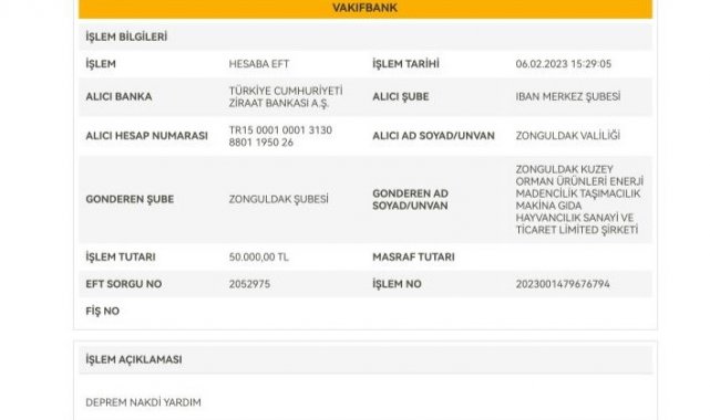 İşadamı Ofluoğlu'ndan deprem bölgesine 100 bin liralık yardım