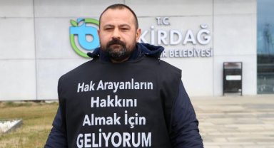 İşine son verilen belediye çalışanı Ankara'ya yürüyor