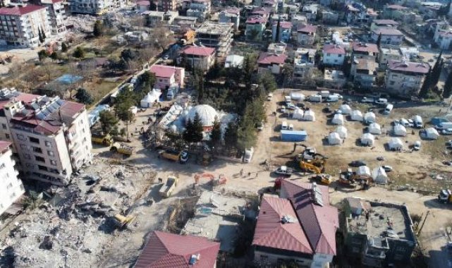 İslahiye'deki depremin izleri havadan görüntülendi