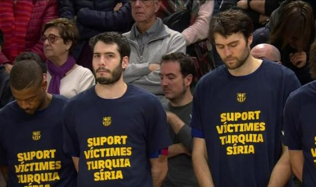 İspanya Basketbol Ligi'nde depremzedeler için saygı duruşu