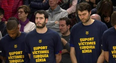 İspanya Basketbol Ligi'nde depremzedeler için saygı duruşu