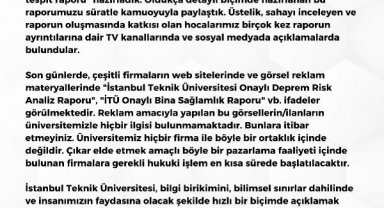 İTÜ'den "Sağlamlık raporu" dolandırıcılığı uyarısı
