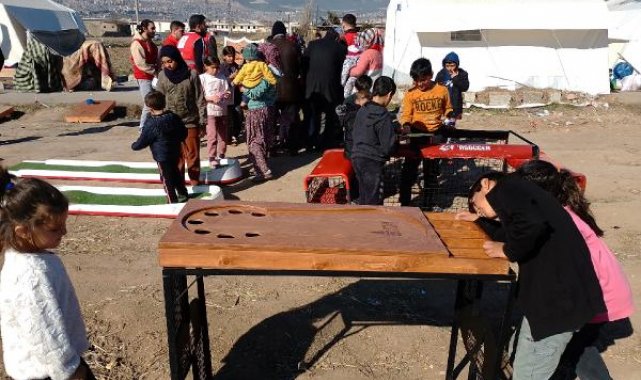 Kahramanmaraş'ta depremzede çocuklar için oyun parkuru kuruldu