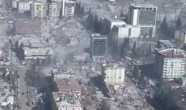 Kahramanmaraş'ta felaketin boyutu havadan görüntülendi