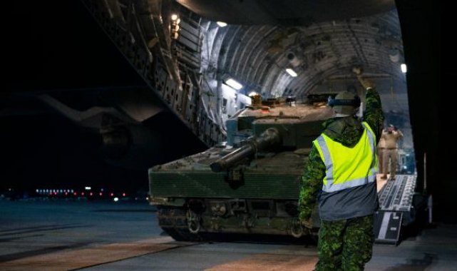 Kanada'nın gönderdiği ilk Leopard tankı, Polonya'ya ulaştı