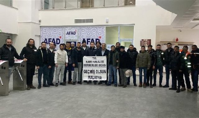 Kars'tan 28 berber depremzedeler için Malatya'ya gitti