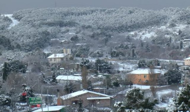 Kartal Aydos Ormanı beyaza büründü