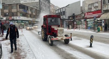Keşan'da kar yağışı etkili oldu