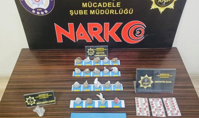 Kırıkkale'de uyuşturucu madde ile yakalanan 3 şüpheli tutuklandı