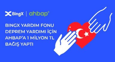 Kripto borsası BingX, Ahbap'a 1 milyon TL bağış yaptı