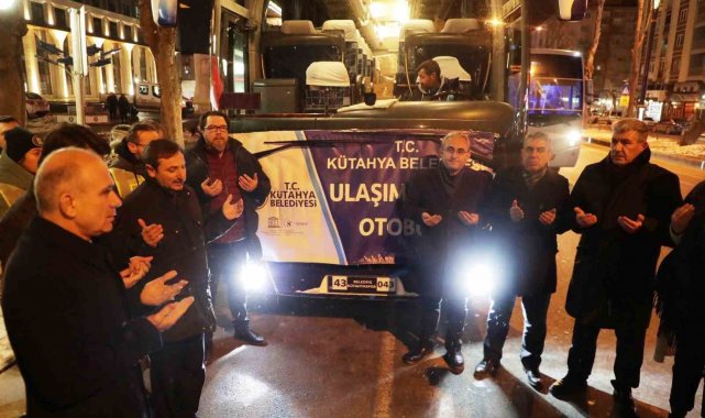 Kütahya Belediyesi'nin ulaşım destek otobüsü yola çıktı