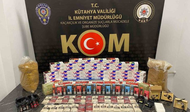 Kütahya'da kaçak tütün operasyonu