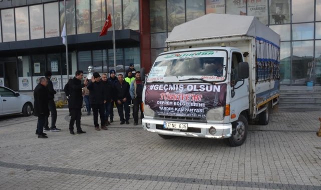 Lapseki Belediyesi deprem bölgesi için seferber oldu