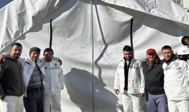 Madenciler kaldıklara çadıra not yazarak ayrıldılar