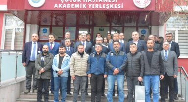 Madencilerden, Aleyna'ya 'geçmiş olsun' ziyareti