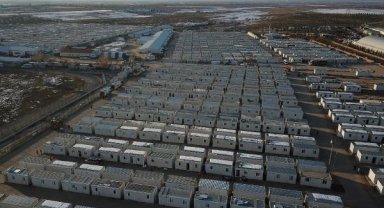 Malatya'daki konteyner kent havadan görüntülendi