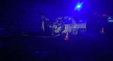 Manisa'da düğün yolunda kaza:1 ölü, 2 yaralı 