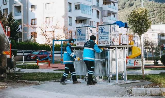 Merkezefendi'de yer altı çöp konteyneri 80 farklı noktaya yerleştirildi