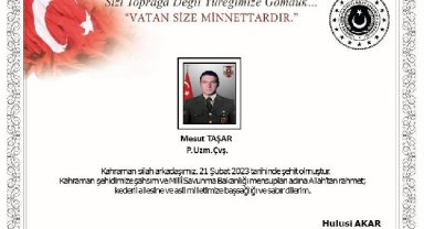 MSB: Araç kazasında yaralanan asker şehit oldu
