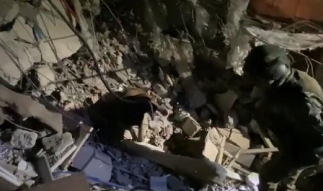 MSB: Arama- kurtarma köpeği, canlı olduğu düşünülen bir vatandaşımızın yerini tespit etti