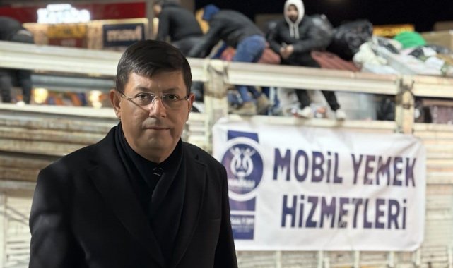 Nazilli mobil yemek hizmetleri tırı bölgeye ulaşıyor
