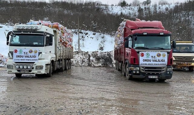 Ordu'dan deprem bölgelerine yardımlar sürüyor